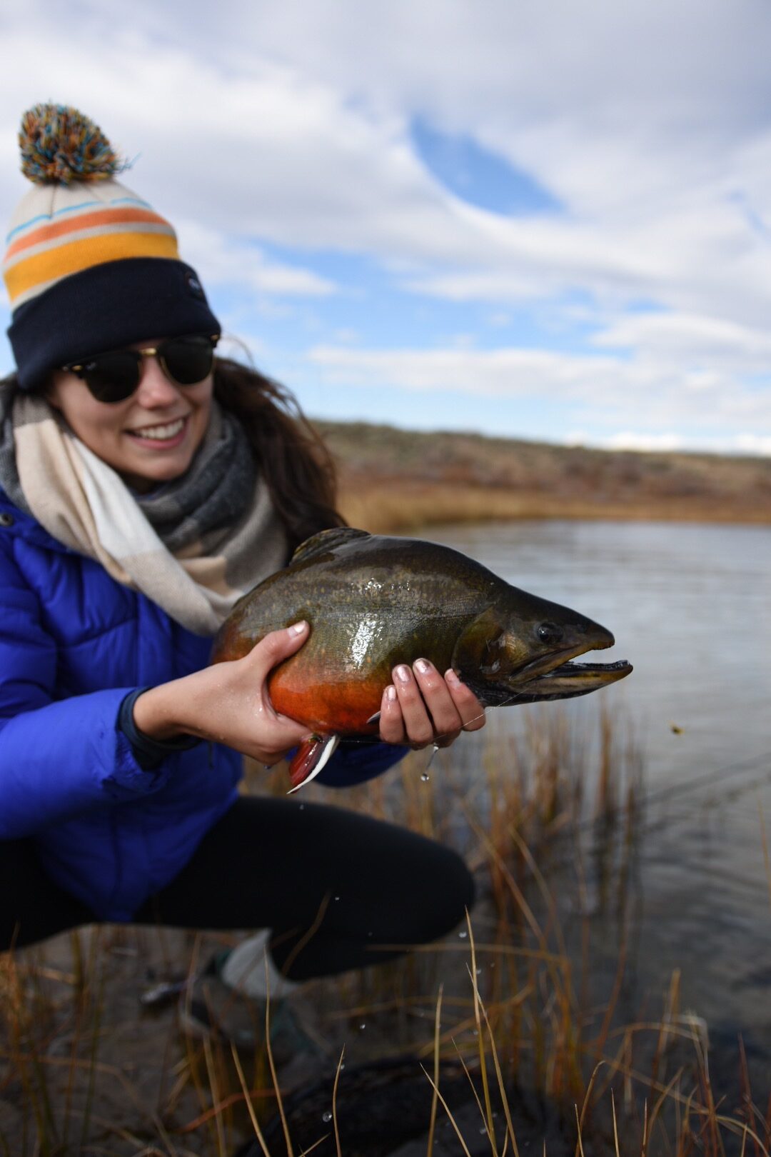 woman holding fish